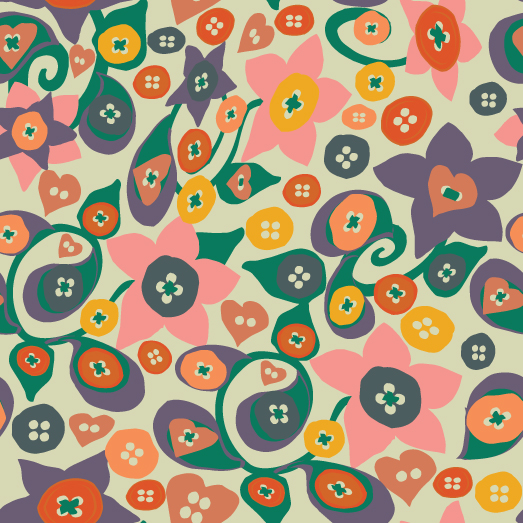 Floral Buttons, Miniature